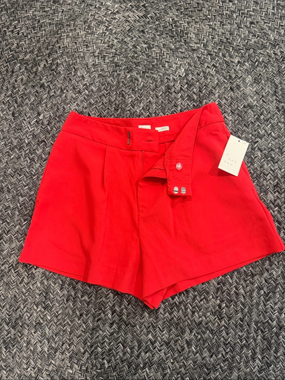 a new day Bright Red High-Waist Tailored Shorts